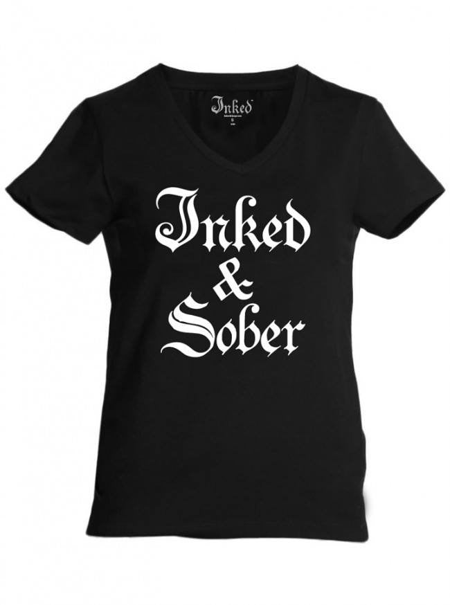 Women&#39;s &quot;Inked &amp; Sober&quot; Tee by Inked (Black) - www.inkedshop.com