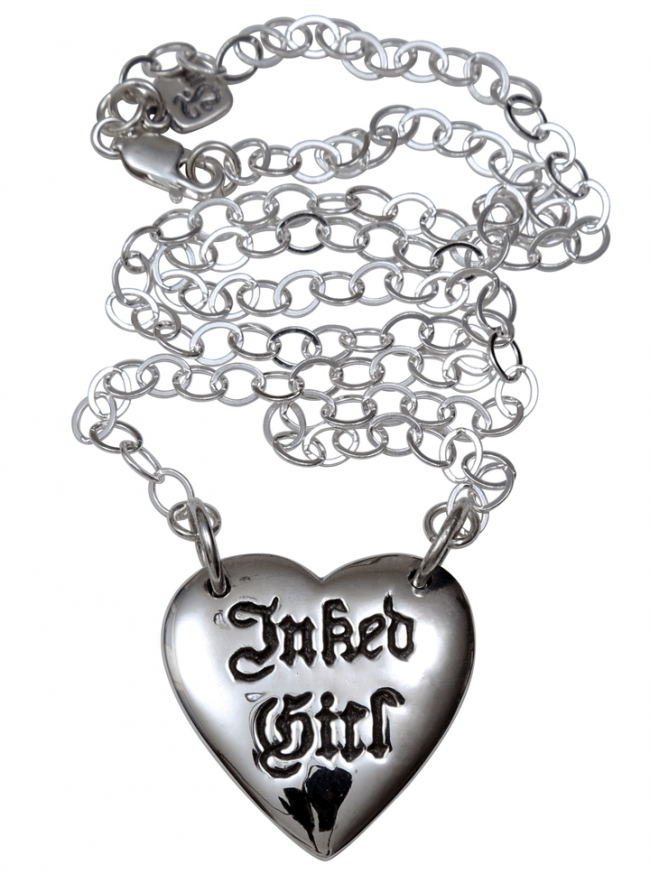 &quot;Inked Girl&quot; Necklace by Femme Metale - www.inkedshop.com