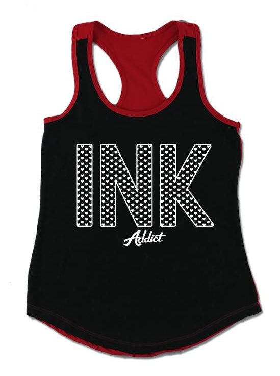 Women&#39;s Ink Hearts Colorblock Tank