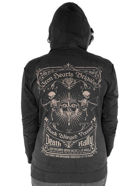 Women&#39;s &quot;Iron Hearts Brigade&quot; Hoodie by Serpentine Clothing (Black) - www.inkedshop.com