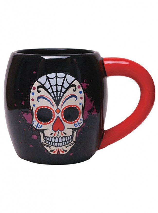 &quot;Dia De Los Muertos Skull&quot; Mug (Black) - www.inkedshop.com