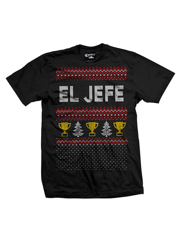 Men&#39;s El Jefe Ugly Christmas Sweater Tee