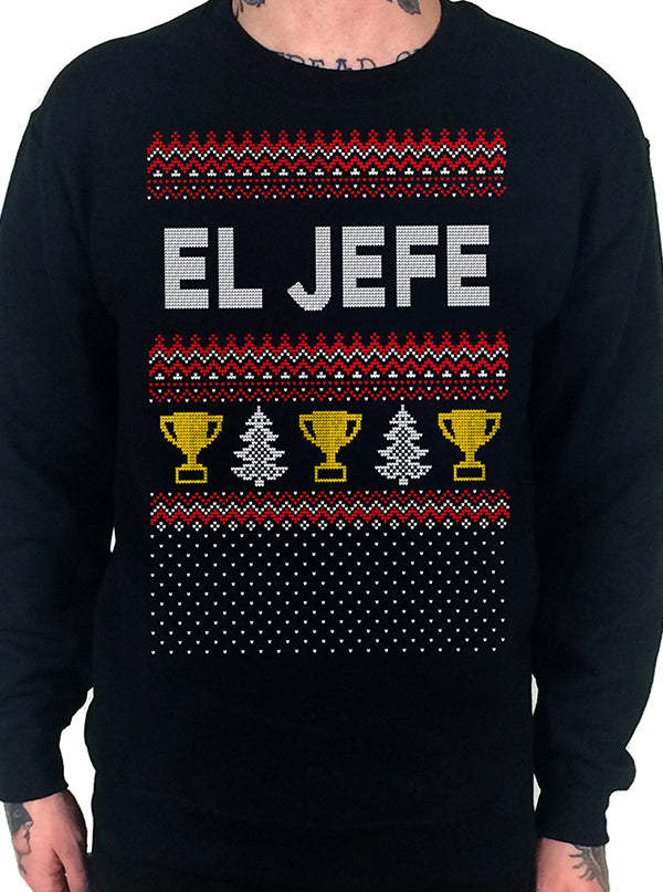 Men&#39;s El Jefe Ugly Christmas Sweatshirt