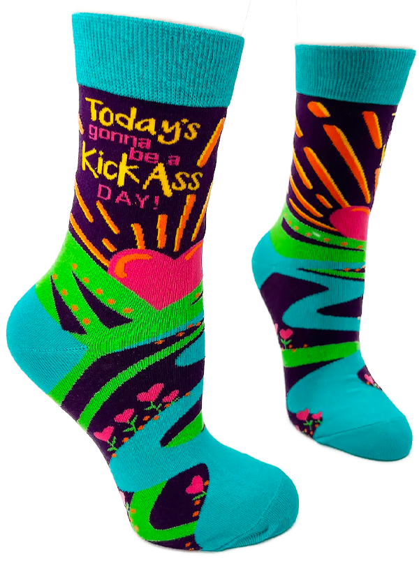 Women&#39;s Today&#39;s Gonna Be a Kick Ass Day! Crew Socks