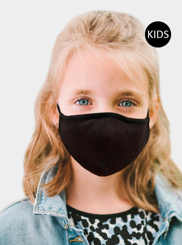 Kid&#39;s Black Face Mask