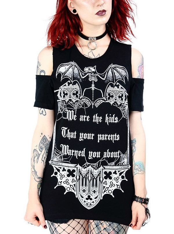 Women&#39;s We Are The Kids Cold Shouler Tee
