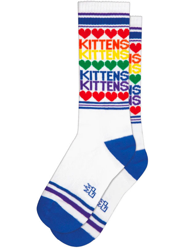 Unisex Kittens Ribbed Gym Socks