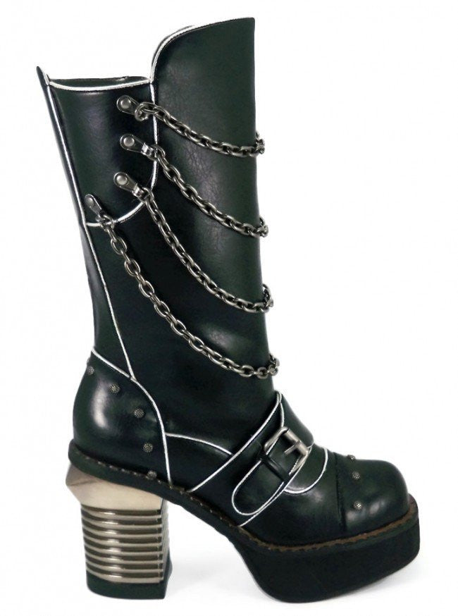 &quot;Krull&quot; Platform Boots by Hades (Black) - www.inkedshop.com