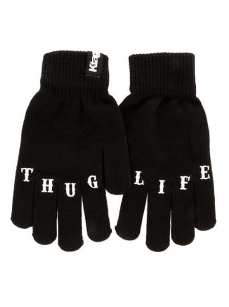 &quot;Thug Life&quot; Knit Gloves by Ktag Clothing (Black) - www.inkedshop.com