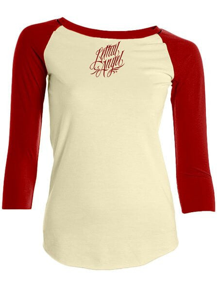Women&#39;s &quot;Hard To Catch&quot; Raglan Tee by Lethal Angel (Cream) - www.inkedshop.com