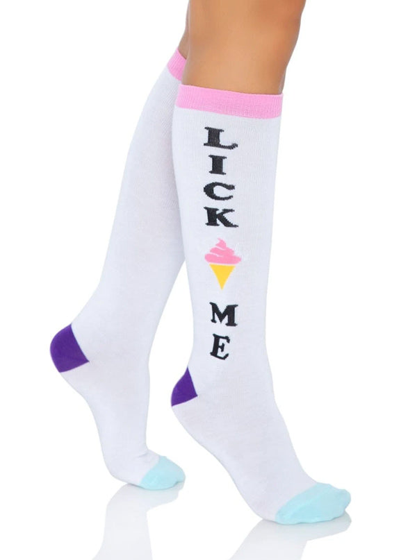Women&#39;s Lick Me Knee High Socks