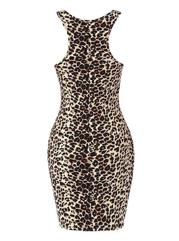Women&#39;s Leopard Pencil Dress