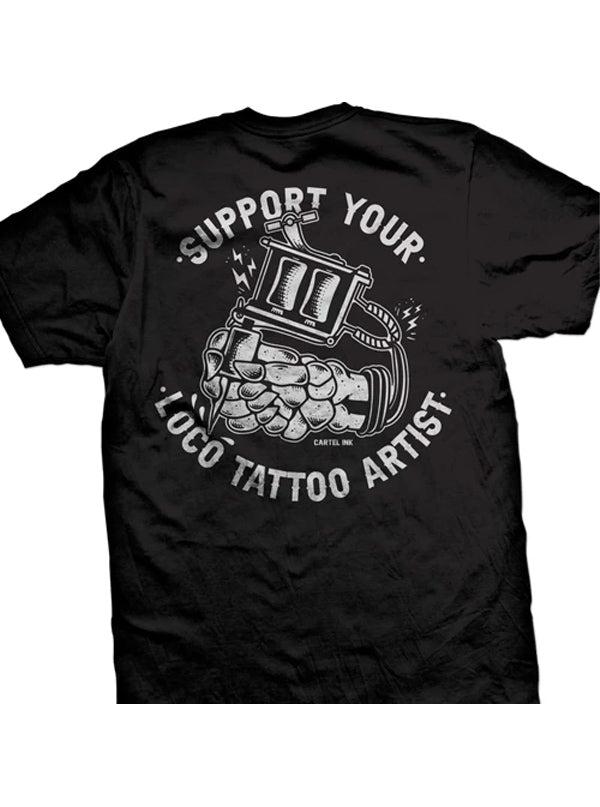 Men&#39;s Support Your Loco Tattoo Artist Tee