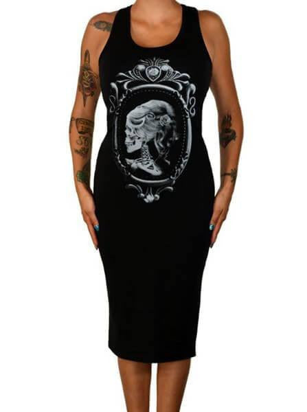 Women&#39;s &quot;Lolita&quot; Fitted Tank Dress by Pinky Star (Black) - www.inkedshop.com