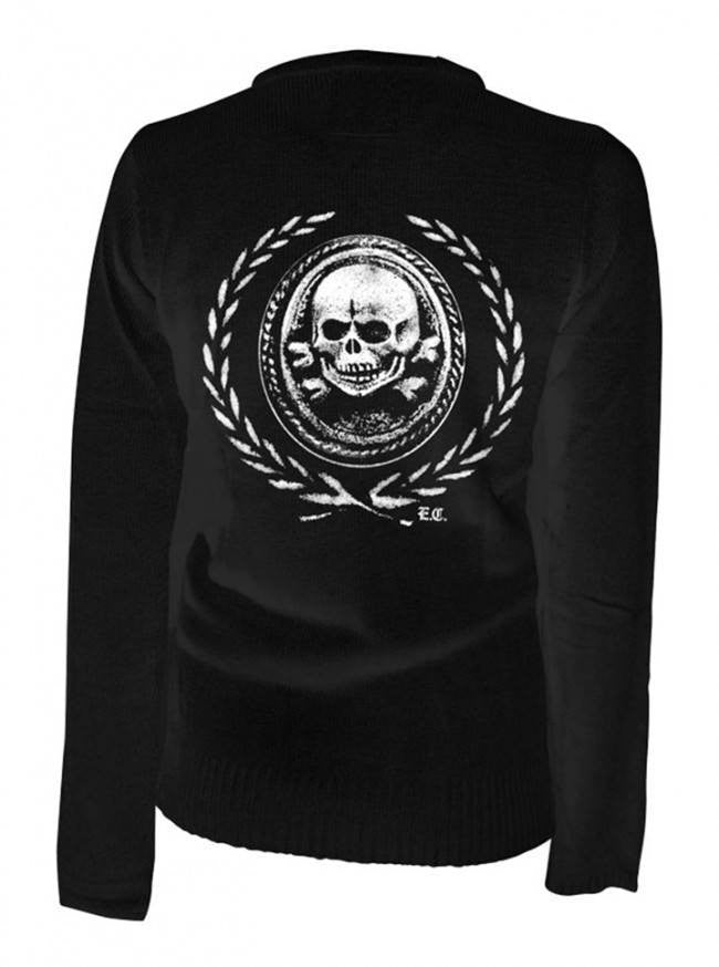 Women&#39;s &quot;Death Or Glory&quot; Cardigan by Pinky Star (Black) - www.inkedshop.com