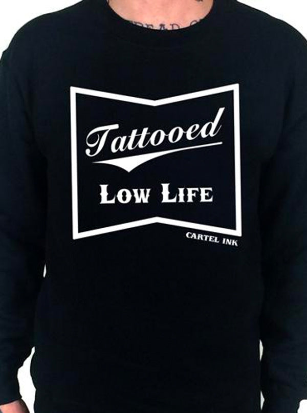Men&#39;s Tattooed Low Life Crewneck Sweatshirt