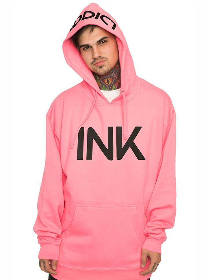 Men&#39;s &quot;INK&quot; Hoodie by InkAddict (Pink) - www.inkedshop.com