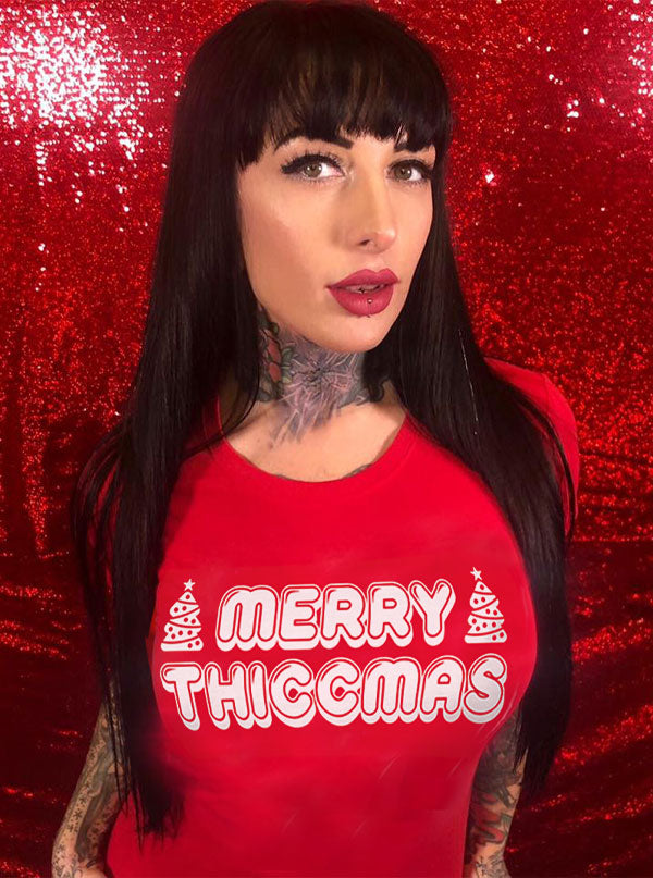 Women&#39;s Merry Thiccmas Tee