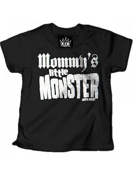 Kid&#39;s &quot;Mommy&#39;s Little Monster&quot; Tee by Cartel Ink (Black/White) - www.inkedshop.com