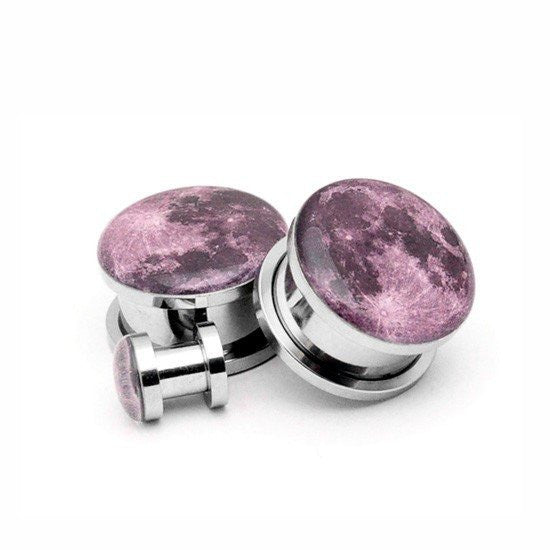 Full Moon Picture plugs by Mystic Metals Body Jewelry - InkedShop - 1