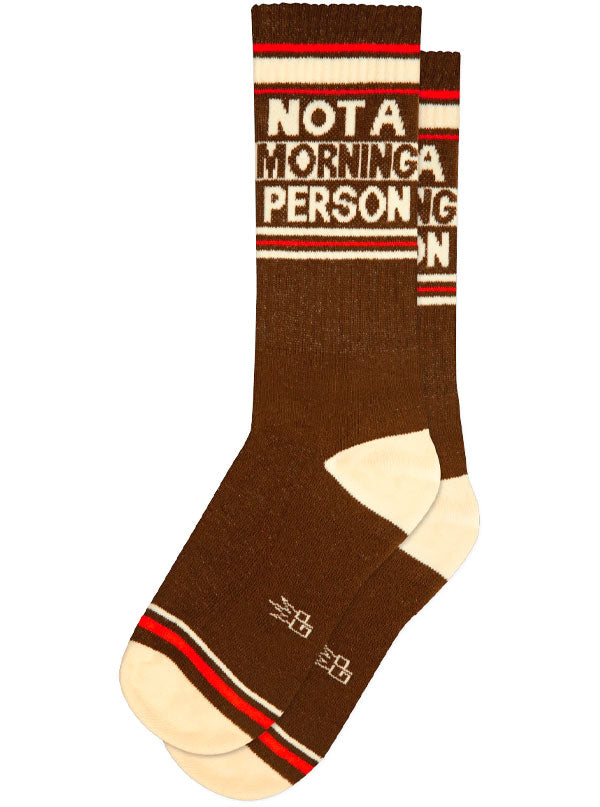 Not A Morning Person Ribbed Gym Socks