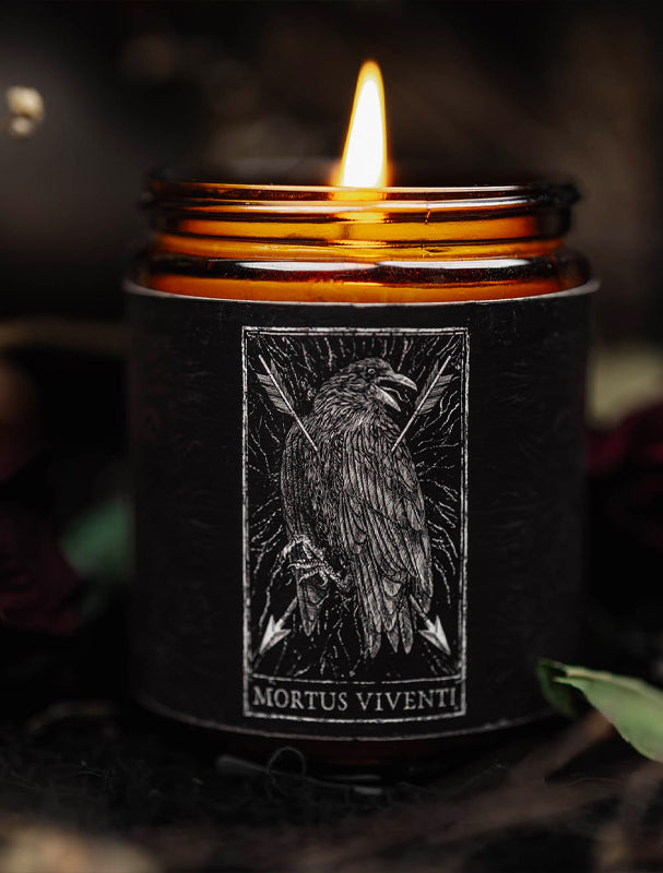 Mortus Viventi Tarot Card Soy Candle