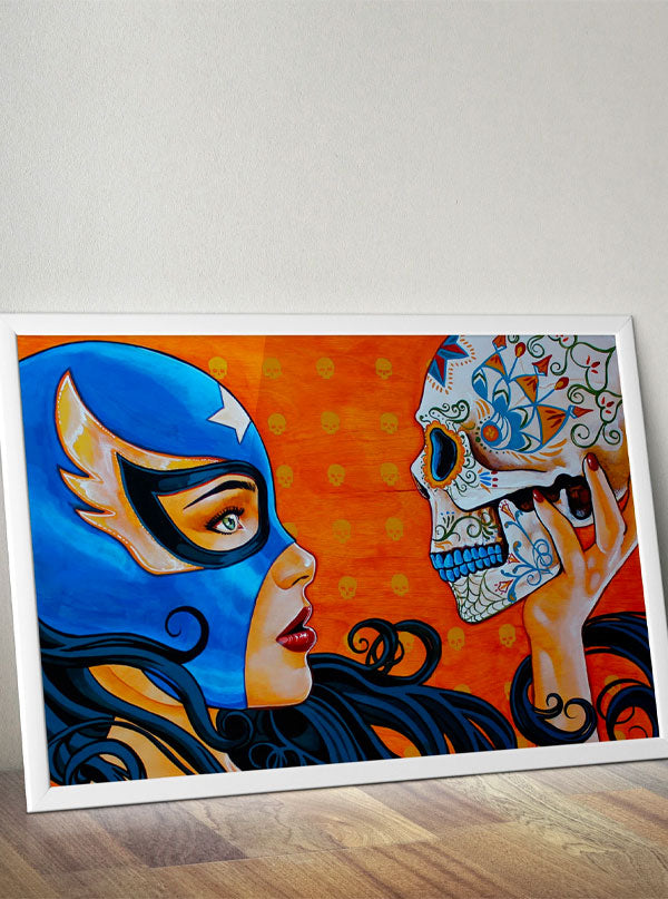 Mascara De La Muerte Print by Mike Bell