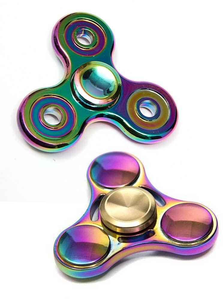 partiskhed Kejserlig hul Metal Golden Rainbow Fidget Spinner | Inked Shop