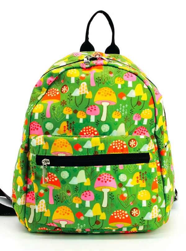 Mushroom Motif Mini Backpack