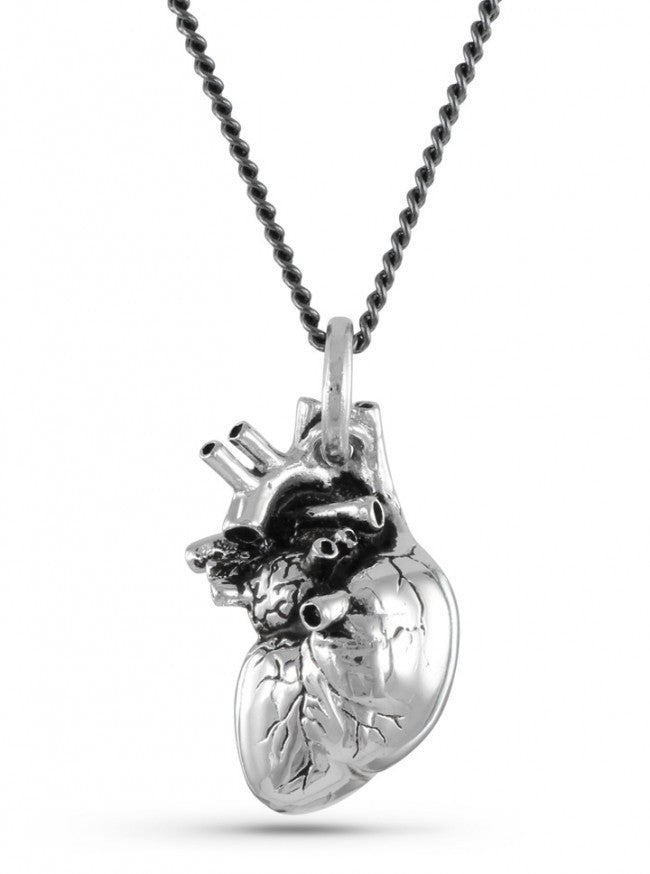 &quot;Anatomical Heart&quot; Necklace by Lost Apostle (Antique Silver) - InkedShop - 1