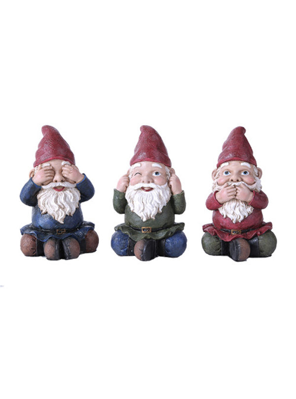 No Evil Gnomes Set of 3