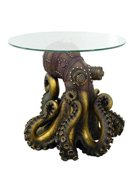 &quot;Steampunk Octopus&quot; Table by Pacific Trading - www.inkedshop.com