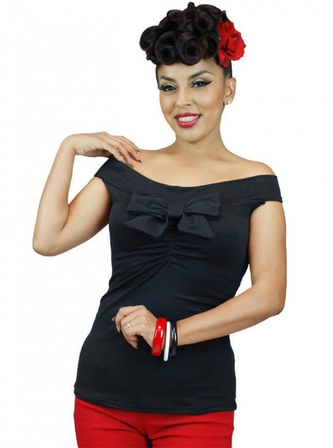 Women&#39;s &quot;Off The Shoulder&quot; Sleeveless Top by Pinky Pinups (More Options) - www.inkedshop.com