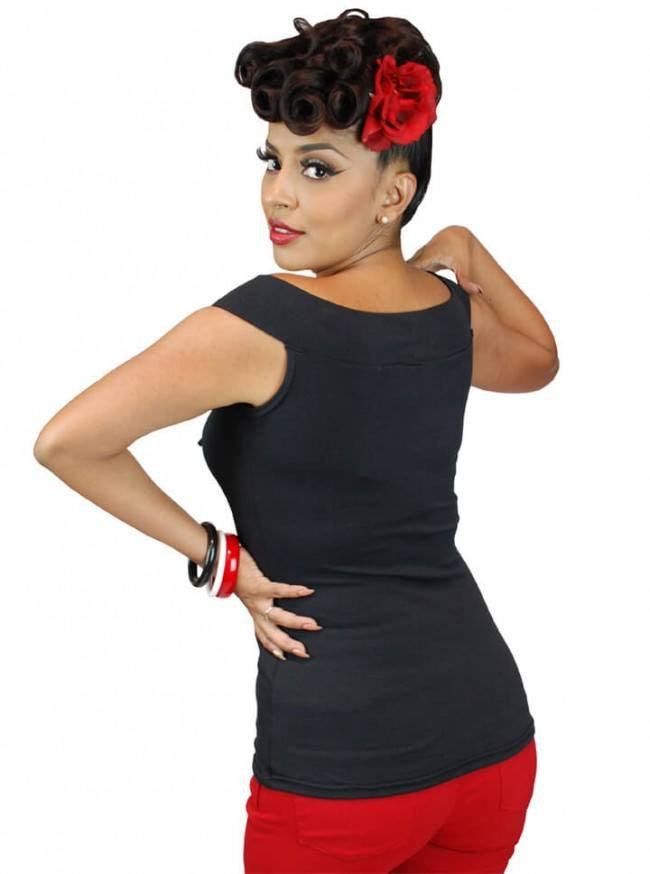 Women&#39;s &quot;Off The Shoulder&quot; Sleeveless Top by Pinky Pinups (More Options) - www.inkedshop.com