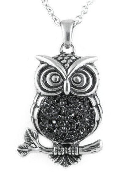 &quot;Mid-Nighter Owl&quot; Necklace by Controse (Silver) - www.inkedshop.com