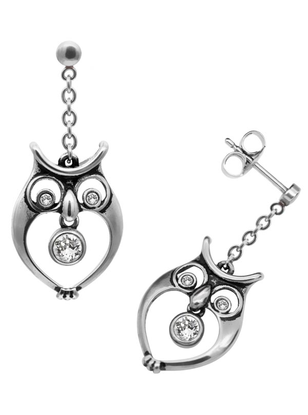 Watchful Owl Necklace and Earrings
