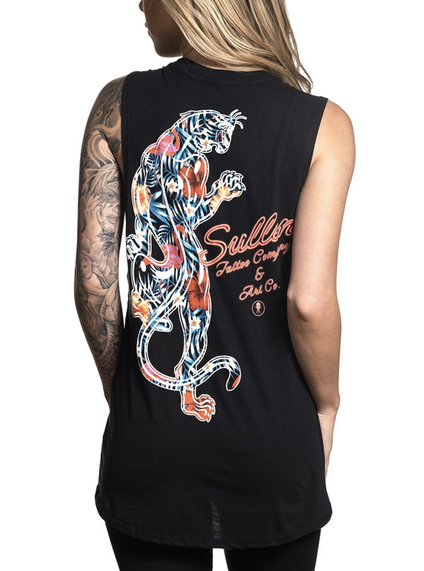 Women&#39;s Neon Panther Muscle Tee