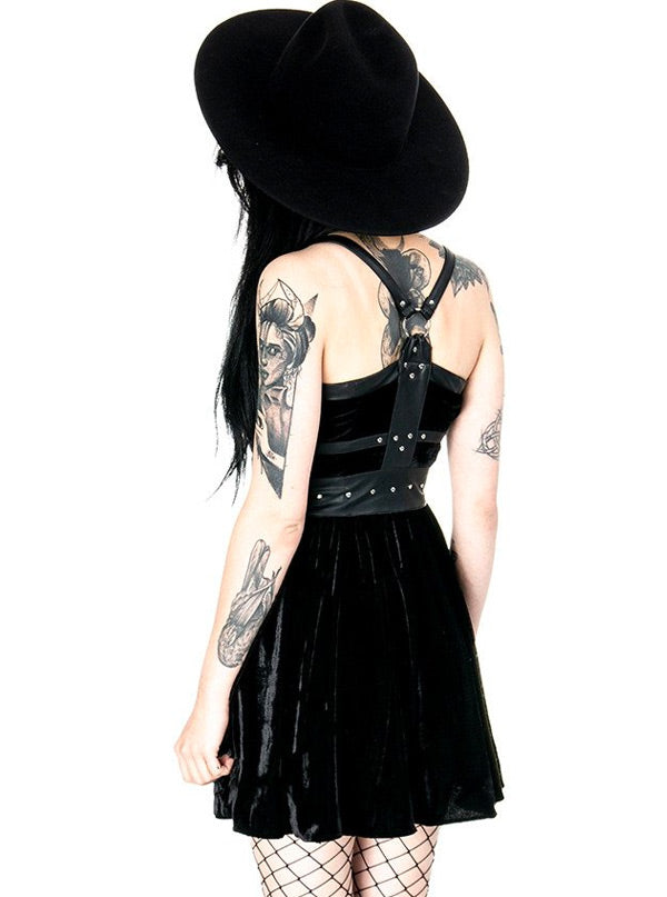 Women's Moon Child Harness Dress by Restyle (Black)