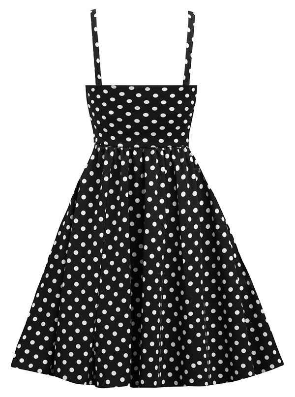 Women&#39;s Polka Dot Swing Dress