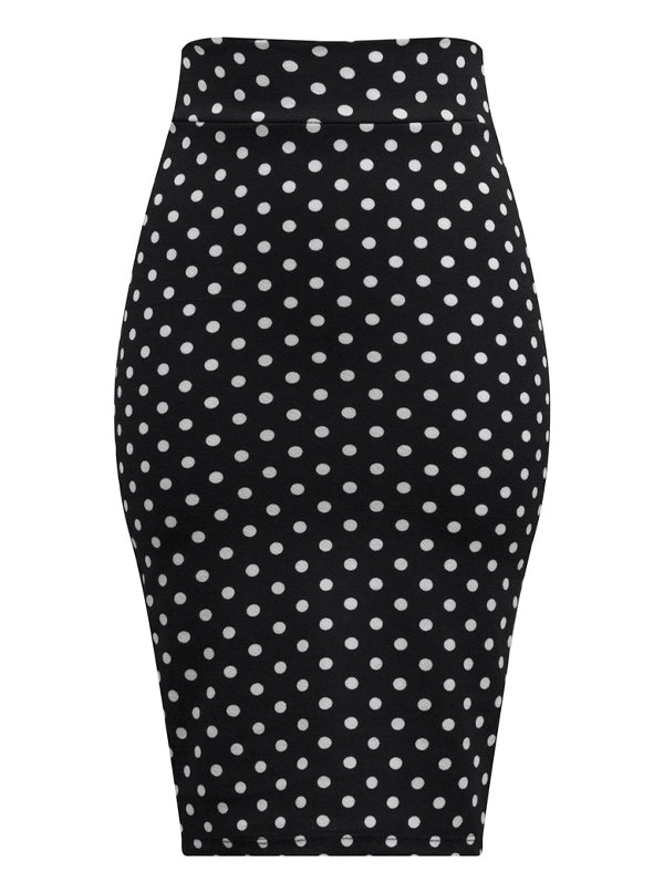 Women&#39;s Polka Dot Wiggle Skirt