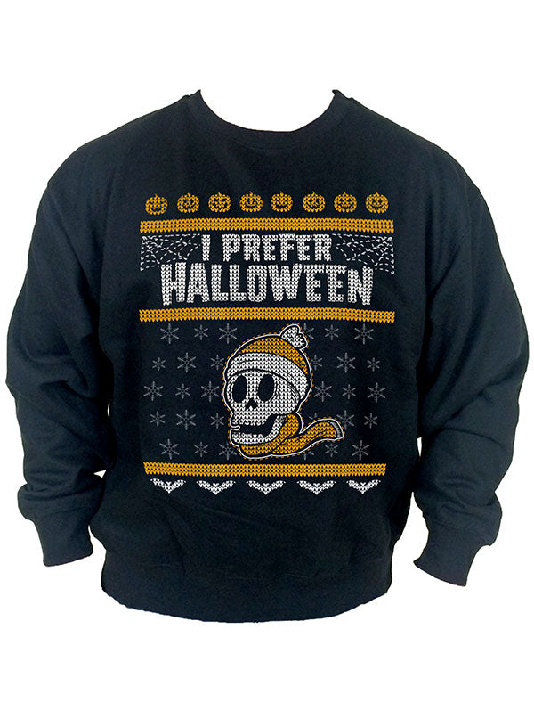 Unisex I Prefer Halloween Ugly Christmas Crewneck Sweatshirt