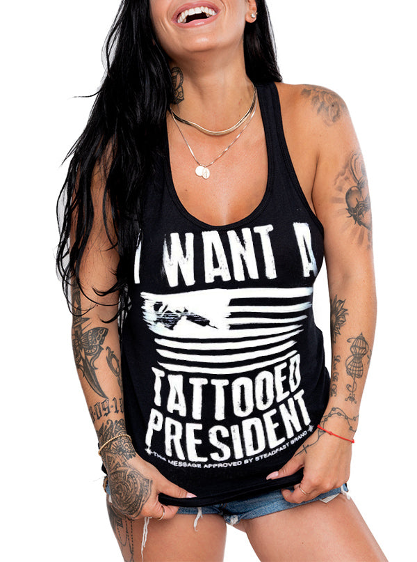 Women&#39;s Tattooed President Tank