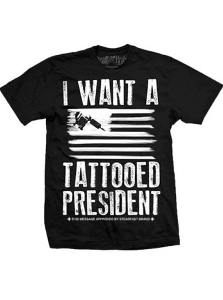 Men&#39;s &quot;Tattooed President&quot; Tee by Steadfast Brand (Black) - www.inkedshop.com