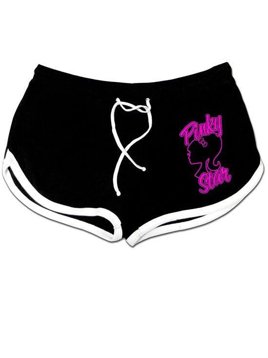 Women&#39;s &quot;PS Silhouette&quot; Shorts by Pinky Star (Black) - www.inkedshop.com