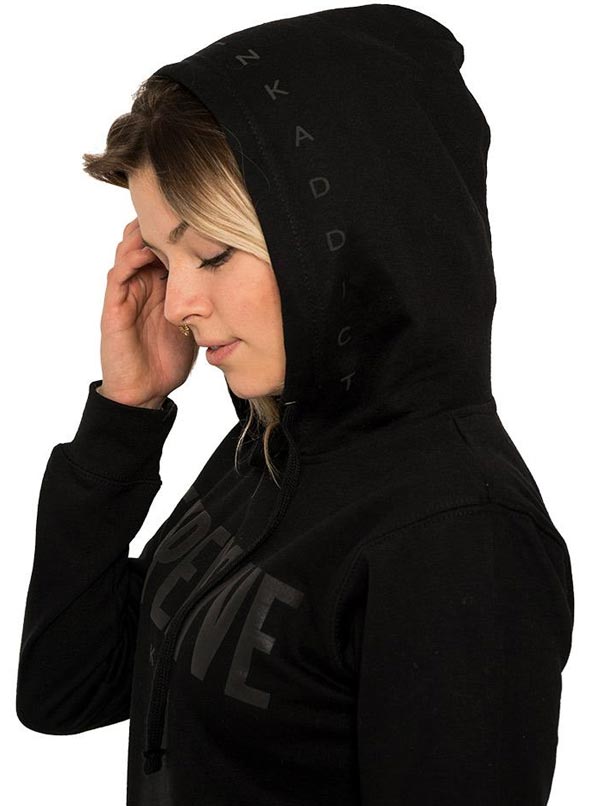 Women&#39;s Ink College Puff Hoodie (Black Collection)