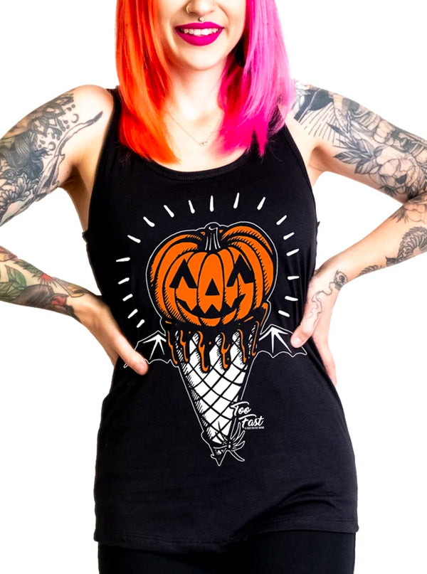 Women&#39;s Pumpkin I Scream Cone Tank