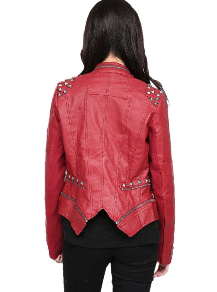 Women&#39;s &quot;Studded Rocker&quot; Moto Jacket by Pretty Attitude Clothing (More Options) - www.inkedshop.com