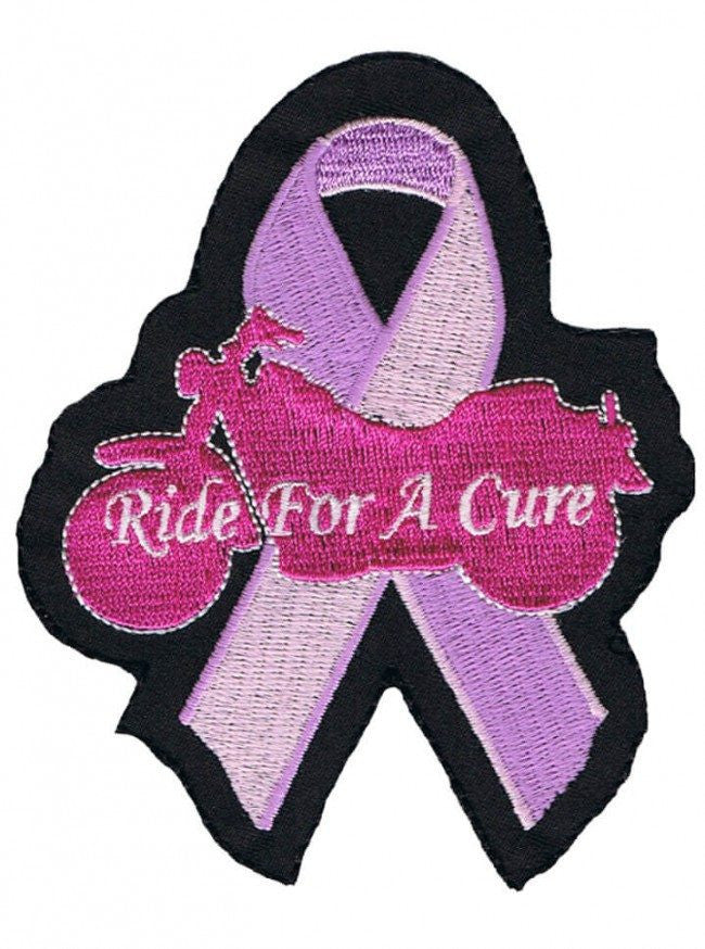 &quot;Ride For a Cure&quot; Embroidered Patch by Lethal Angel (Pink) - www.inkedshop.com