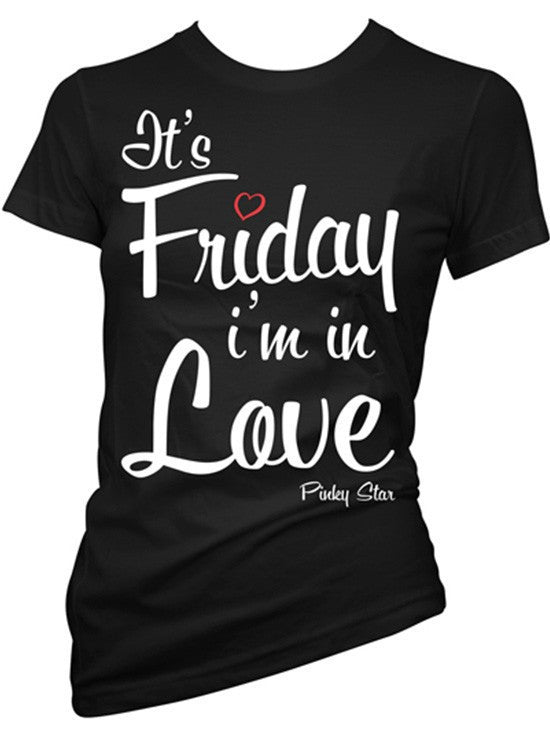 Women&#39;s &quot;It&#39;s Friday&quot; Tee by Pinky Star (Black) - www.inkedshop.com