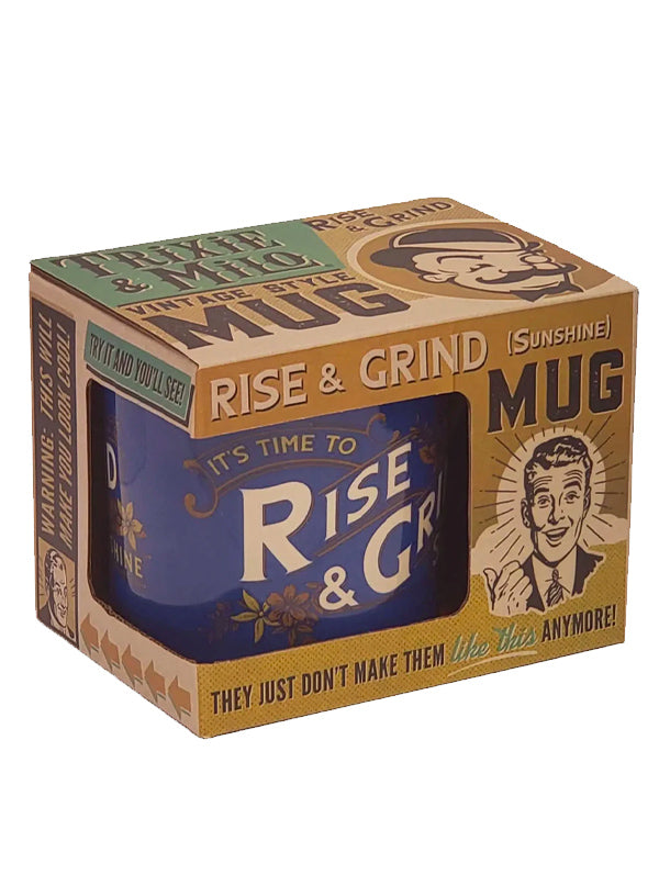 Rise &amp; Grind Ceramic Mug
